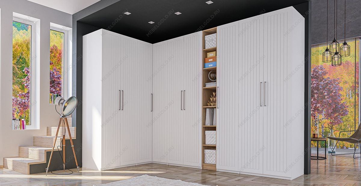 Шкаф Отис МН-039-04 П7 с фасадом МДФ (белый) | изображение 2