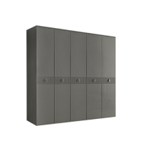 Шкаф 5-ти дверный Римини СОЛО (Серый/Серебро) РМШ2/5(s)