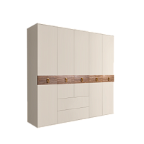 Шкаф 5-ти дверный с ящиками, Bogemia Wood Fa (Слоновая кость/Золото) БМШ2/51(Wo)