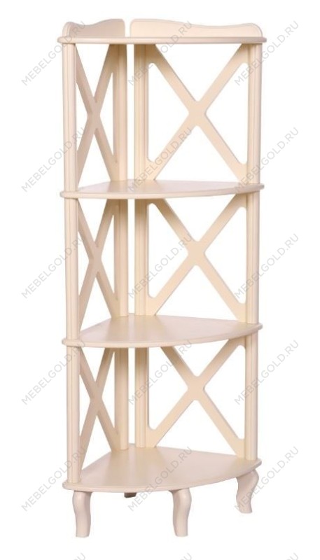 Этажерка-стеллаж угловая Джульетта-3 (дуб шампань)