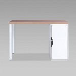 ИНГАР 1/ДВ/T стол письменный 120x75x55, дуб беленый/белый | изображение 1
