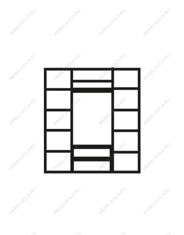 Шкаф 4-х дв. (с зеркалами) для платья и белья с выдвижными ящиками Венеция дуб седан ВНШ1/41 | изображение 1
