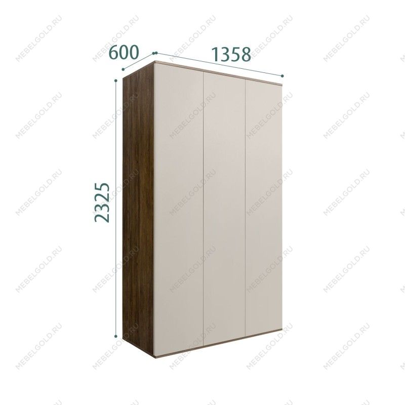 Шкаф 3-х дверный Bogemia Woodline Air (Шелк) БМШ2/3(0)