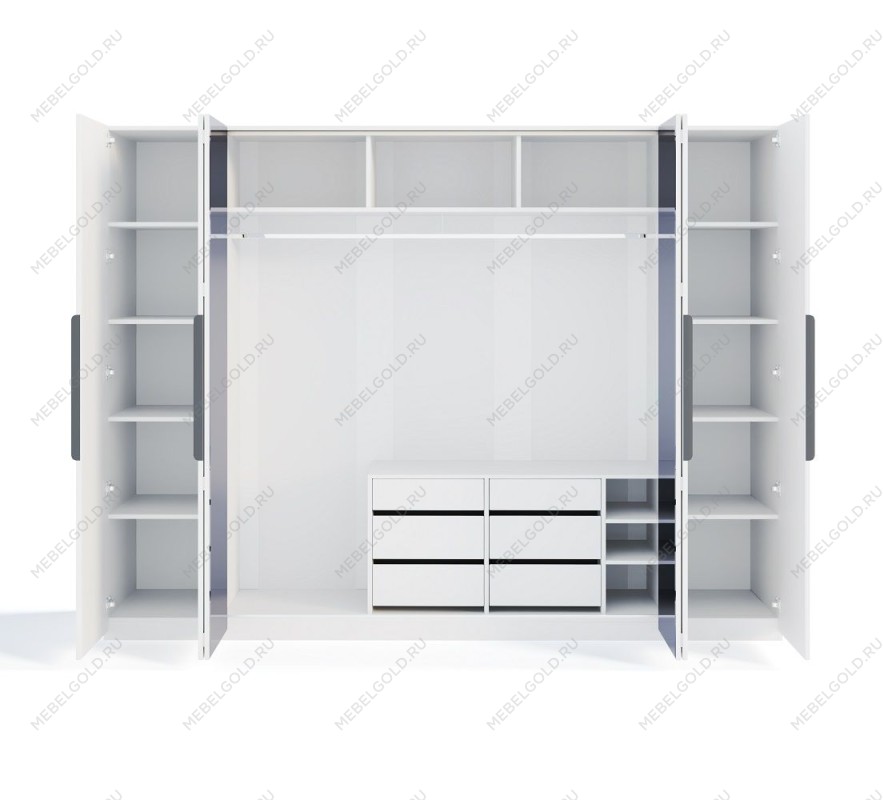 Шкаф Стелла 6-дверный белый | изображение 2