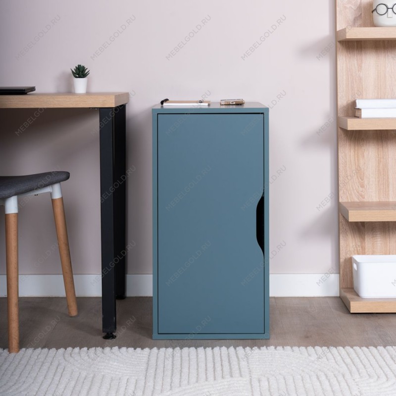 ИНГАР ДВ тумба 36x71x53, серо-бирюзовый | изображение 3