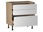 Стол с ящиками СЯ-80, Женева (800*520*870) Дуб Палермо/Белый матовый, 22420 | изображение 1