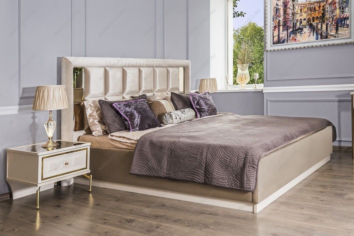 Кровать Замира 160x200 см бежевый | изображение 6