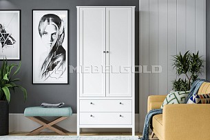 Шкаф Ева (Хельга) SZF2D2S/90 белый