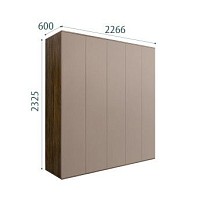 Шкаф 5-ти дверный Bogemia Woodline Air (Мокка) БМШ2/5(0)