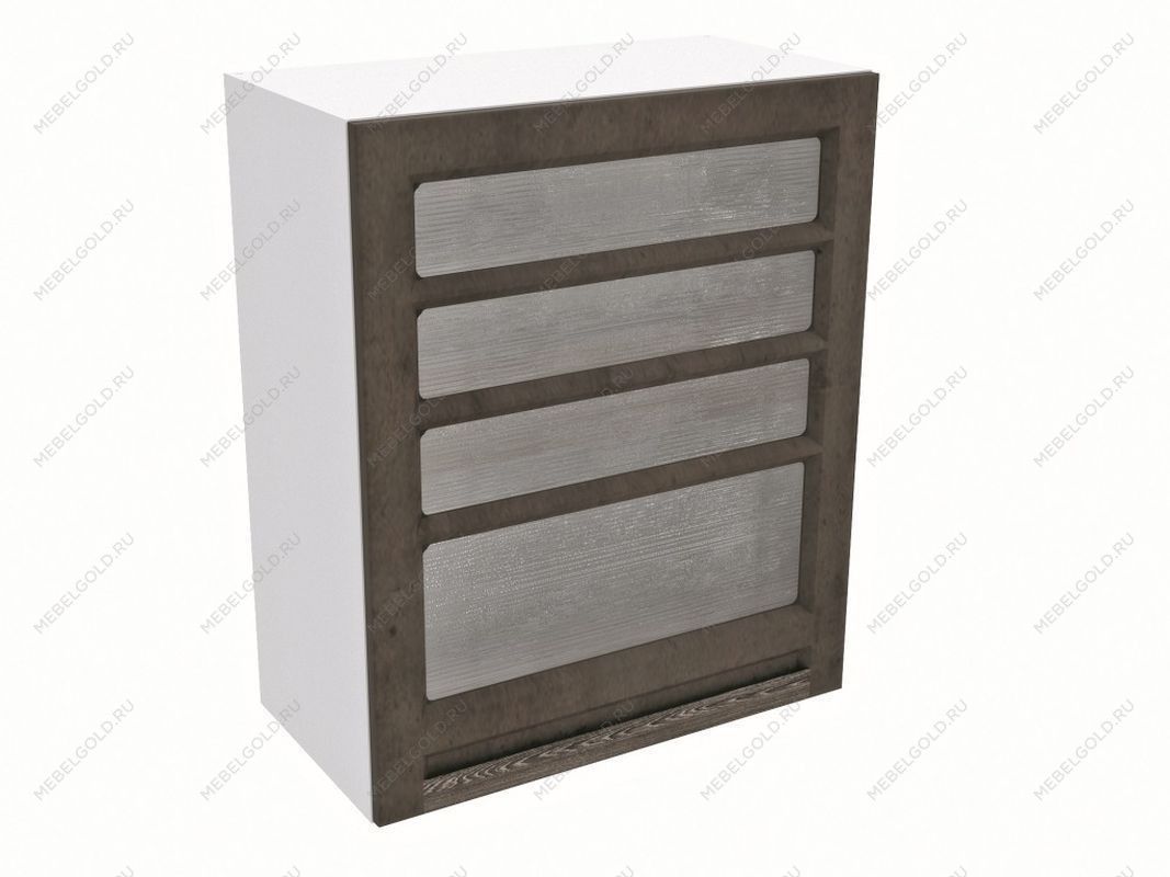 Шкаф со стеклом ШСТ-60, Грей (600*320*720) Бетон темный, 21433