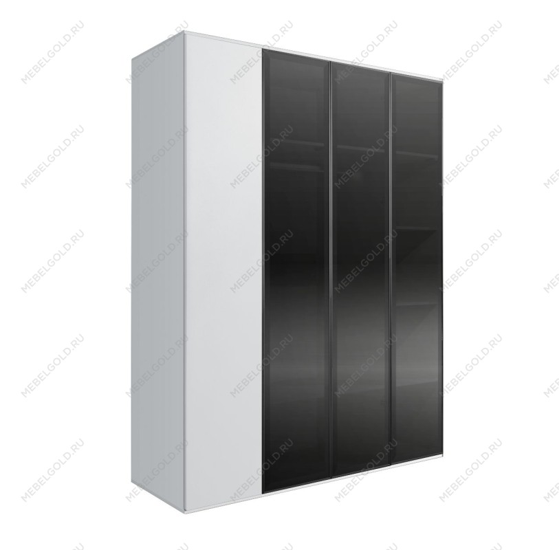 Шкаф 4-х дв. Bogemia Air (Белый/Черный) БМШ2/4(3)