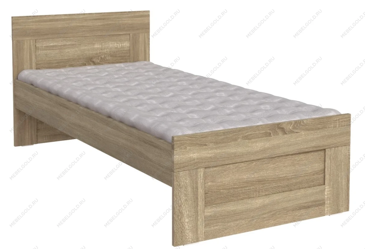 Кровать односпальная Сириус, 90х200 см, дуб сонома
