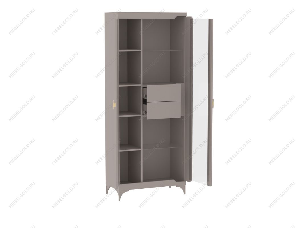 Пенал со стеклом широкий, Сиде (800*402*2006) Мокко, 32002 | изображение 1