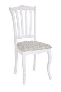 Стул Ланна (тон 304 белый/ткань Рио полоса 17)