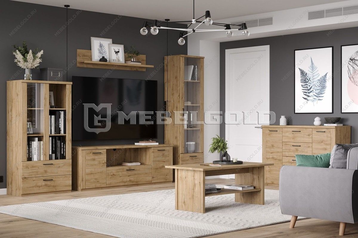 Шкаф с витриной Дорсет 1V2S3N | изображение 4