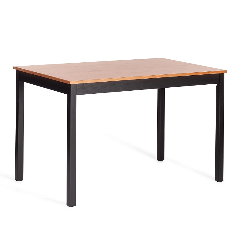 Обеденный комплект Соната (стол + 4 стула)/Sonata dining set, массив сосны, стол: 120х75х73см  стул :41х50х95см, антик/чёрный | изображение 1