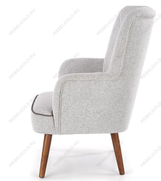Кресло Halmar BISHOP (светло-серый/орех) | изображение 3