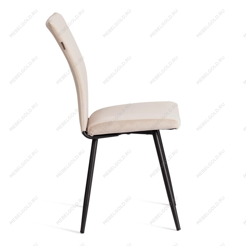Стул обеденный Monte Carlo, TREND, флок, бежевый/черный, 7, 49х51х93 см | изображение 1