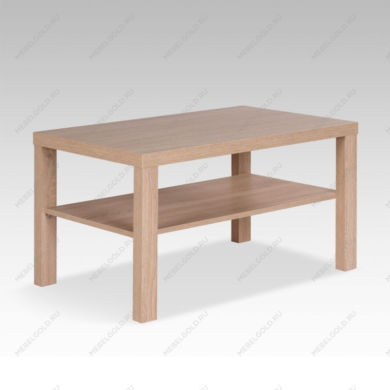 ЛАКК / ЭНКЕЛЬ Журнальный стол ИКЕА / IKEA 82, тамбурат, дуб беленый | изображение 1