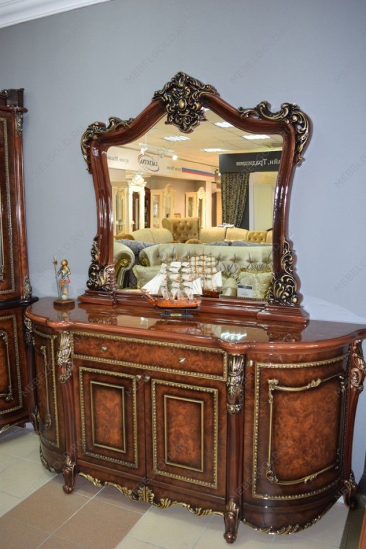 Комод Джоконда корень дуба глянец с зеркалом (гостиная) | изображение 3