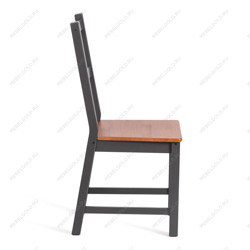 Стул Соната/Sonata chair, массив сосны, 41х50х95 см, антик /графит | изображение 1