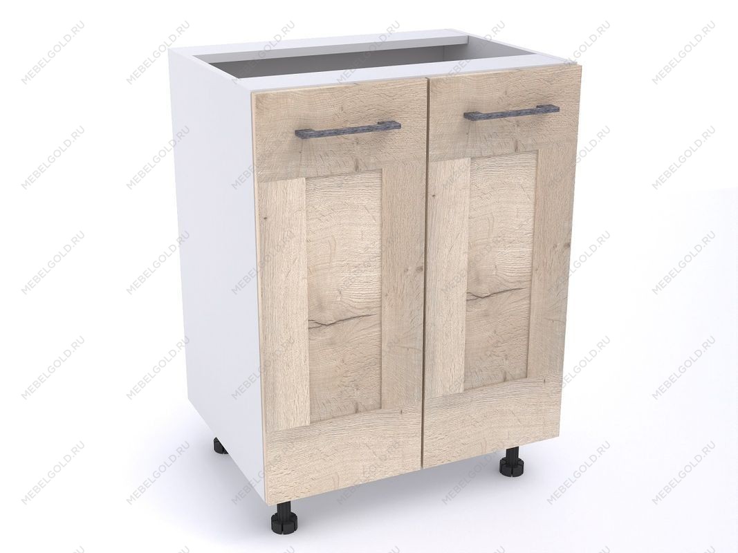 Стол С-60 (520) 2-х дверный, Дублин (600*520*820) Дуб галифакс белый, 21678