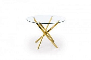 Стол обеденный Halmar RAYMOND (прозрачный/золотой)