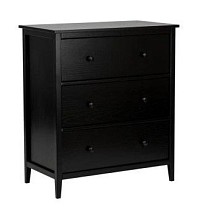 Комод Хитроу (3 ящ) (черный)