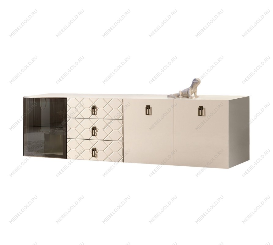 Комод 2.1м Bogemia Fly Farfalle (Слоновая кость) (Lakobel/Черный) БМКМ-5[4]