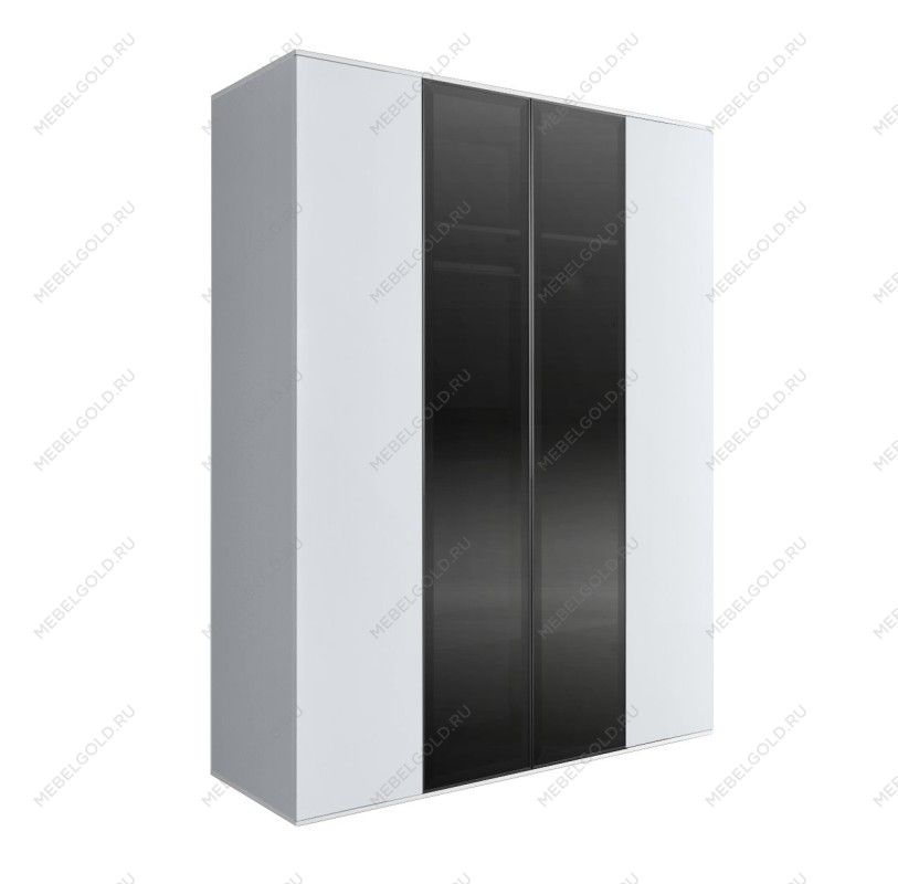 Шкаф 4-х дв. Bogemia Air (Белый/Черный) БМШ2/4(2)