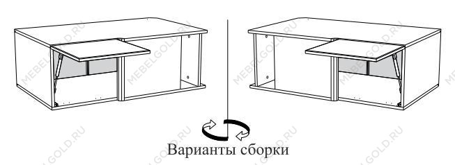 Шкаф АГУ-100, Женева (1000*600*360) Дуб Палермо/Белый матовый, 22432