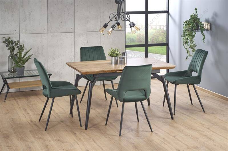 Стол обеденный Halmar CAMBELL раскладной (дуб натуральный/черный) | изображение 8