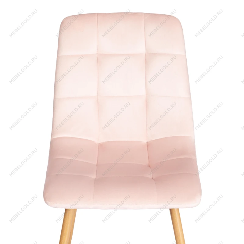 Стул CHILLY (mod. 7094-1), вельвет/металл, 44,5х52,5х86 см, pink (розовый) HLR39 / натуральный | изображение 5