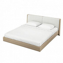 Кровать отделка ткань 152, экокожа PU63, 160х200