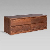 Варма Прайм 4Д комод 160x55x48 шпон ясень, коричневый