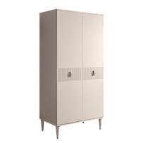 Шкаф-пенал Римини СОЛО (Бежевый/Серебро) РМП-2(s)