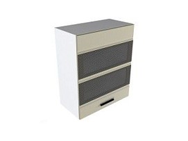 Шкаф со стеклом ШСТ-60, Канзас (600*320*720) Капучино Софт, 20928