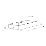 ОРИОН ящик под кровать выкатной ИКЕА / IKEA 140 сонома | изображение 1