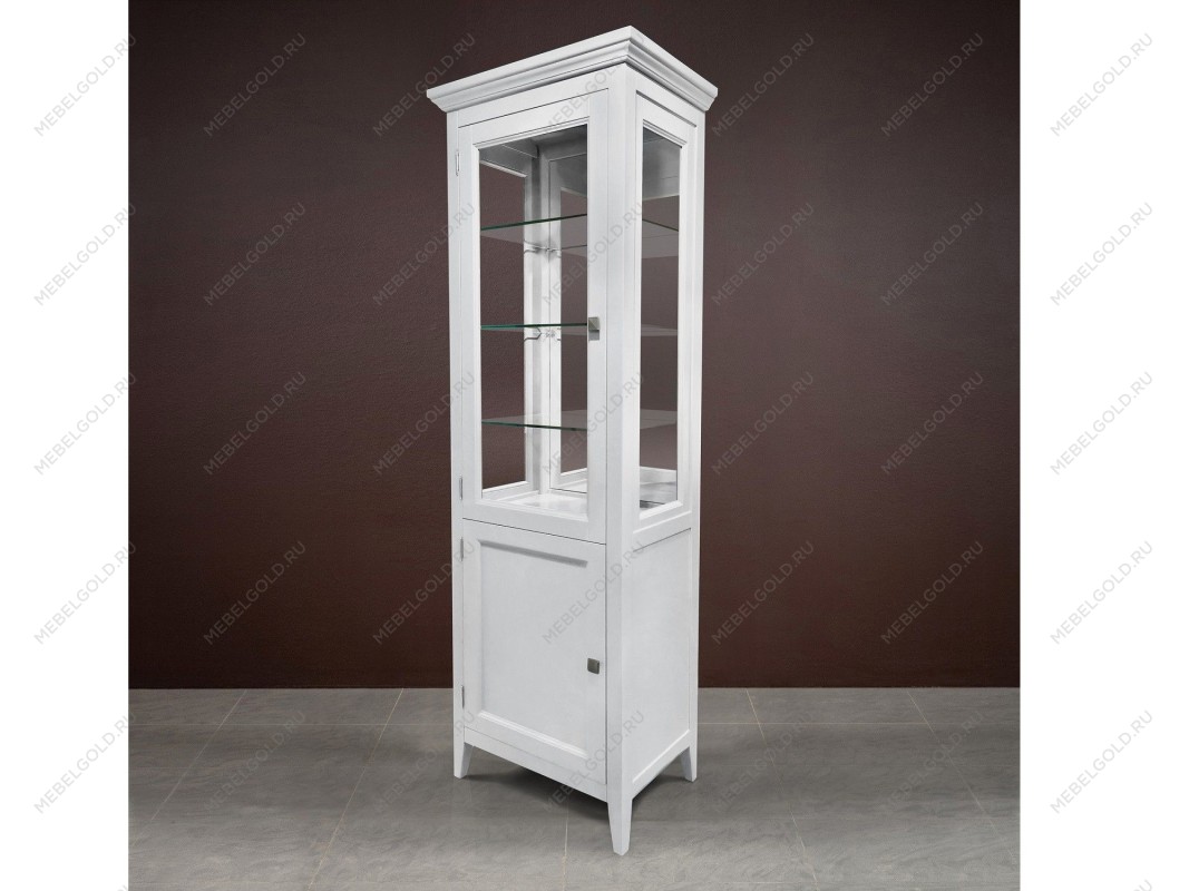 Витрина 1 дверная левая с зеркалом Manhattan (Белый) | изображение 3