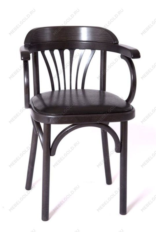 Стул Михаэль мягкий (венге, экокожа ЧЕРНАЯ) | изображение 2