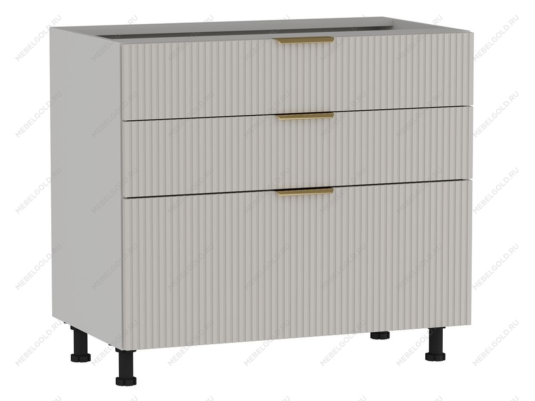 Стол с ящиками СЯ-90 (176/356), Монза (900*523*820) Экокожа Бежевый, 23121