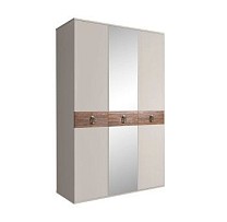 Шкаф 3-х дверный с зеркалом Bogemia Wood Fa (Шелк/Хром) БМШ1/3(Wo)