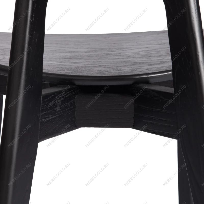 Стул ODIN, дерево вяз/ротанг, черный, 42х45х78 см | изображение 11