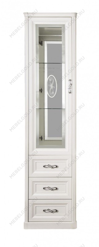 Витрина Мишель 1-ств белый матовый | изображение 1