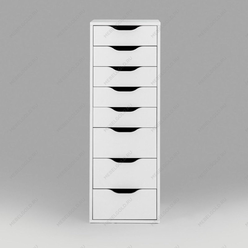 ИНГАР комод ИКЕА / IKEA белый высокий с выдвижными ящиками | изображение 2