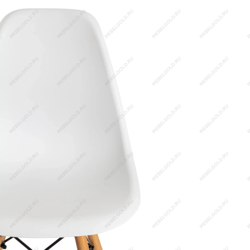 Стул CINDY (EAMES) (mod. 1801), дерево бук/металл/сиденье пластик, 45x51x82 см, White (белый) | изображение 5