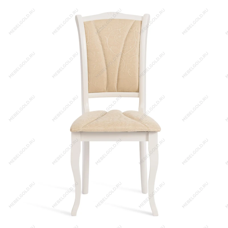 Стул Opera ( OP-SC ), дерево гевея, 45х53х97см, ivory white (слоновая кость 2-5), ткань бежевая (A168B) | изображение 4