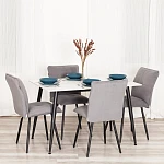 Стул обеденный Sweet, LT, флок, серый/черный, 29, 41х55х88 см | изображение 9