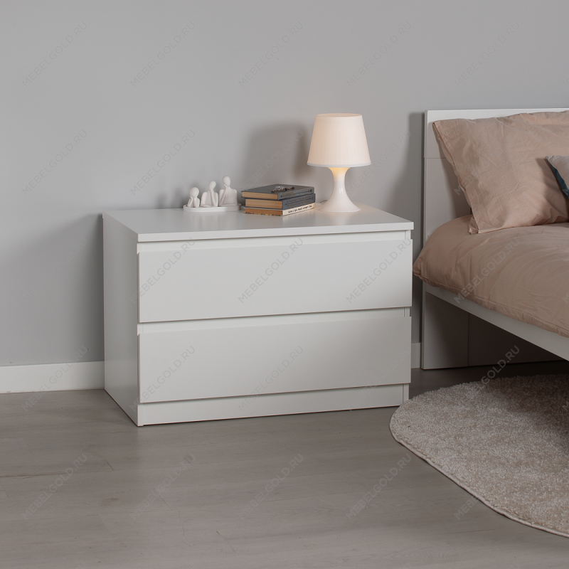 МАЛЬТА комод ИКЕА / IKEA 2 ящика 80х54 белый | изображение 5