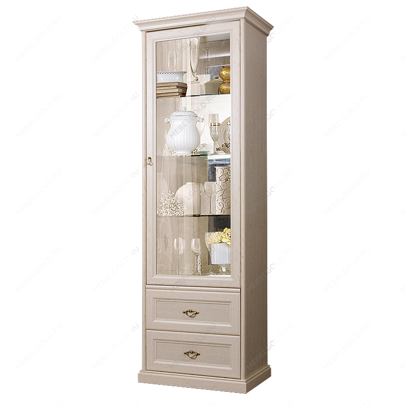 Витрина для посуды 1-створчатая Венеция дуб седан ВНВ1-1С